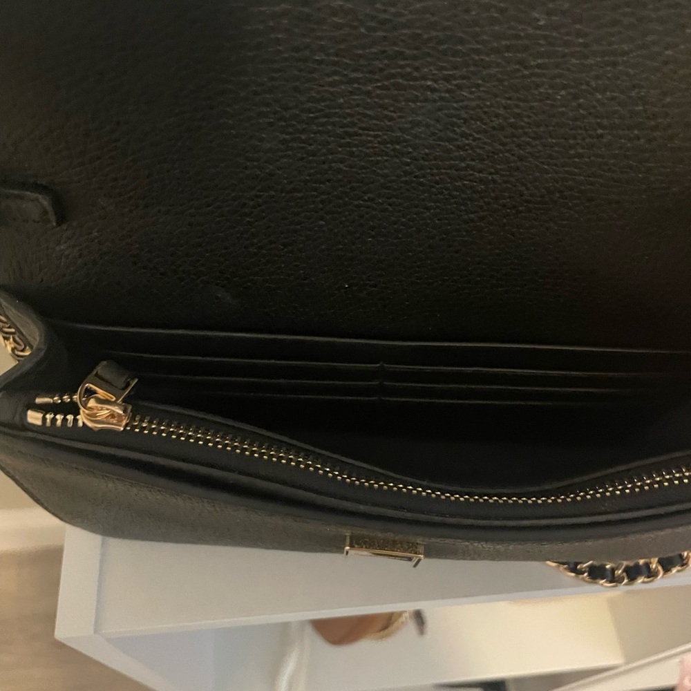 Tory Burch Britten Chain Wallet with Crossbody Chain & Wristlet blk leather - Picture 6 of 7